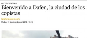 Bienvenido a Dafen, la ciudad de los copistas · La información