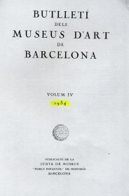 Rastreo de cuadros de la colección del MNAC desaparecidos durante la Guerra Civil española · Boletín de los Museos de Arte de Barcelona · 1934