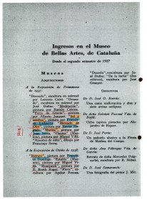 Rastreo de cuadros de la colección del MNAC desaparecidos durante la Guerra Civil española · Anales y Boletín de los Museos de Arte de Barcelona · 1941