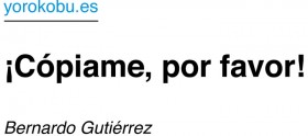 ¡Cópiame, por favor!, Bernardo Gutiérrez