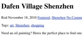 Dafen Village Shenzhen · Blog Welcome To China