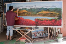 Dafen Oil Painting Village · pintores-trabajadores