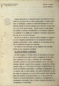 Historia de los museos de arte de Barcelona · ANC · Informe de la Junta de Museos · 1940