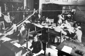 Salvaguarda del Tesoro Artístico Nacional durante la Guerra Civil española · Oficina de la Junta Delegada del Tesoro Artístico, en el Museo Arqueológico Nacional