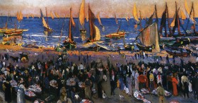 L'arribada del peix · Joaquim Mir ·1923