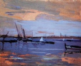 Port de Barcelona · Joaquim Mir ·1898