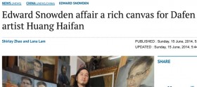 Edward Snowden affair a rich canvas for Dafen artist Huang Haifan  · South China Morning Post