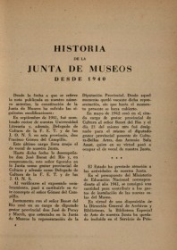 Historia de la Junta de Museos desde 1940 · Anales y Boletín de los Museos de Arte de Barcelona · 1942