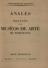 Movimiento del "Inventario gráfico de los Museos" de 1939 a 1942 · Anales y Boletín de los Museos de Arte de Barcelona · 1944