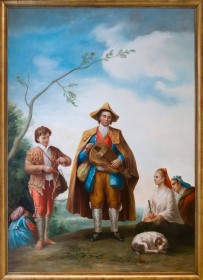 Las cajas chinas · Un ciego tocando la gaita y un niño los hierros · Fake de Francisco Bayeu