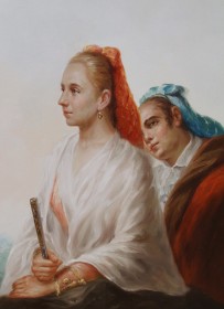 Las cajas chinas · Un ciego tocando la gaita y un niño los hierros · Detalle