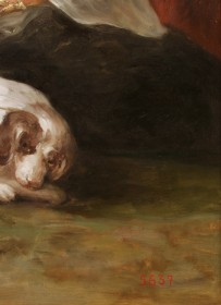 Las cajas chinas · Un ciego tocando la gaita y un niño los hierros · Número de inventario