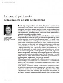 En torno al patrimonio de los museos de arte de Barcelona · Mercè Vidal