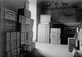 Protección de las obras del Museo Arqueológico Nacional durante la Guerra Civil española · Depósito de la colección en la Sala Egipcia