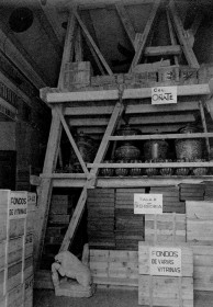 Protección de las obras del Museo Arqueológico Nacional durante la Guerra Civil española · Depósito de la colección en la Sala Egipcia