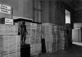 Protección de las obras del Museo Arqueológico Nacional durante la Guerra Civil española · Depósito de la colección en la Sala Egipcia