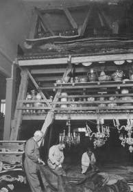 Protección de las obras del Museo Arqueológico Nacional durante la Guerra Civil española · Depósito de la colección en la Sala Egipcia