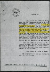 Salvaguarda del patrimonio artístico catalán durante la Guerra Civil española · Devolución de obras al Museo de Arte de Cataluña · ANC · Fondos de la Junta de Museos · Reclamación de cuadros al Servicio de Recuperación · 1945